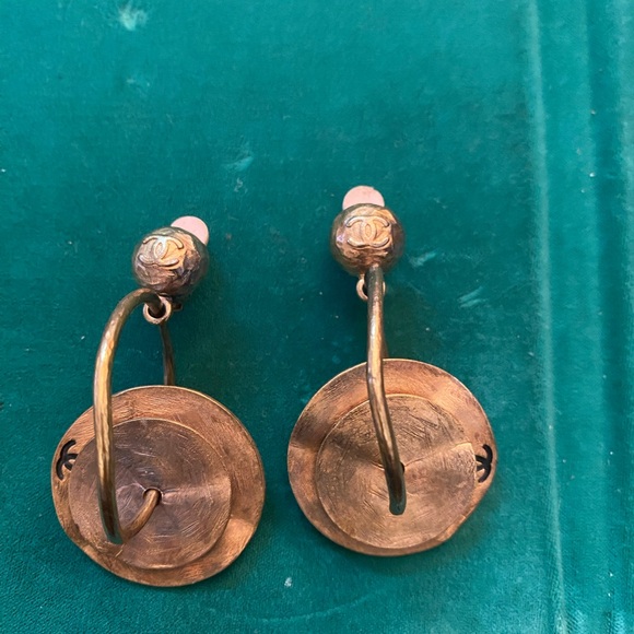 Chanel Hoop Disc Earrings - Picture 2 of 4